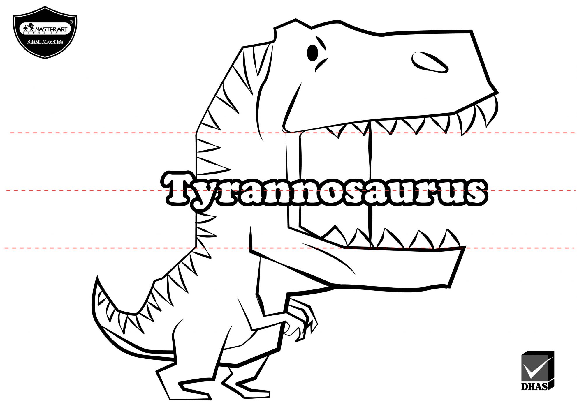 พับกระดาษ_Tyrannosaurus_MasterArt