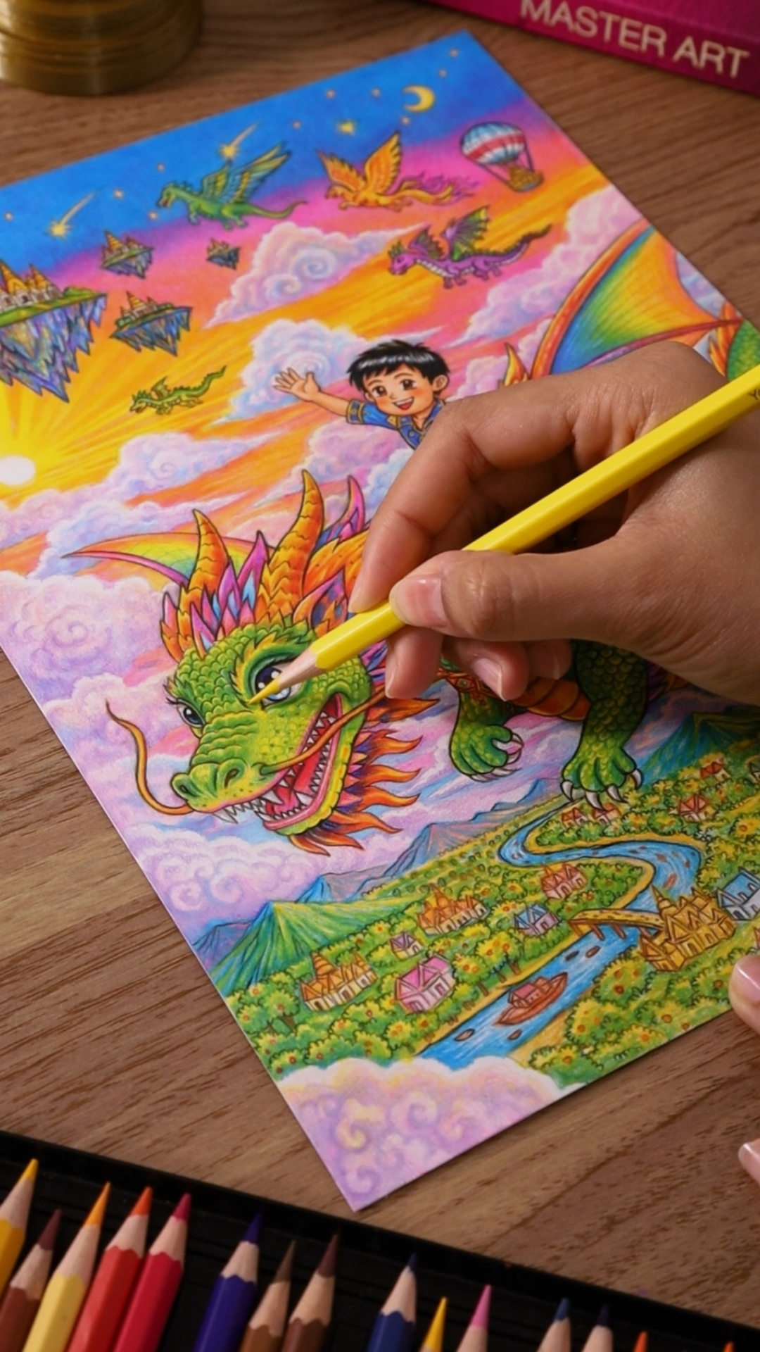 เทคนิคระบายสีเมฆให้ดูฟูนุ่มมีแสงเงา