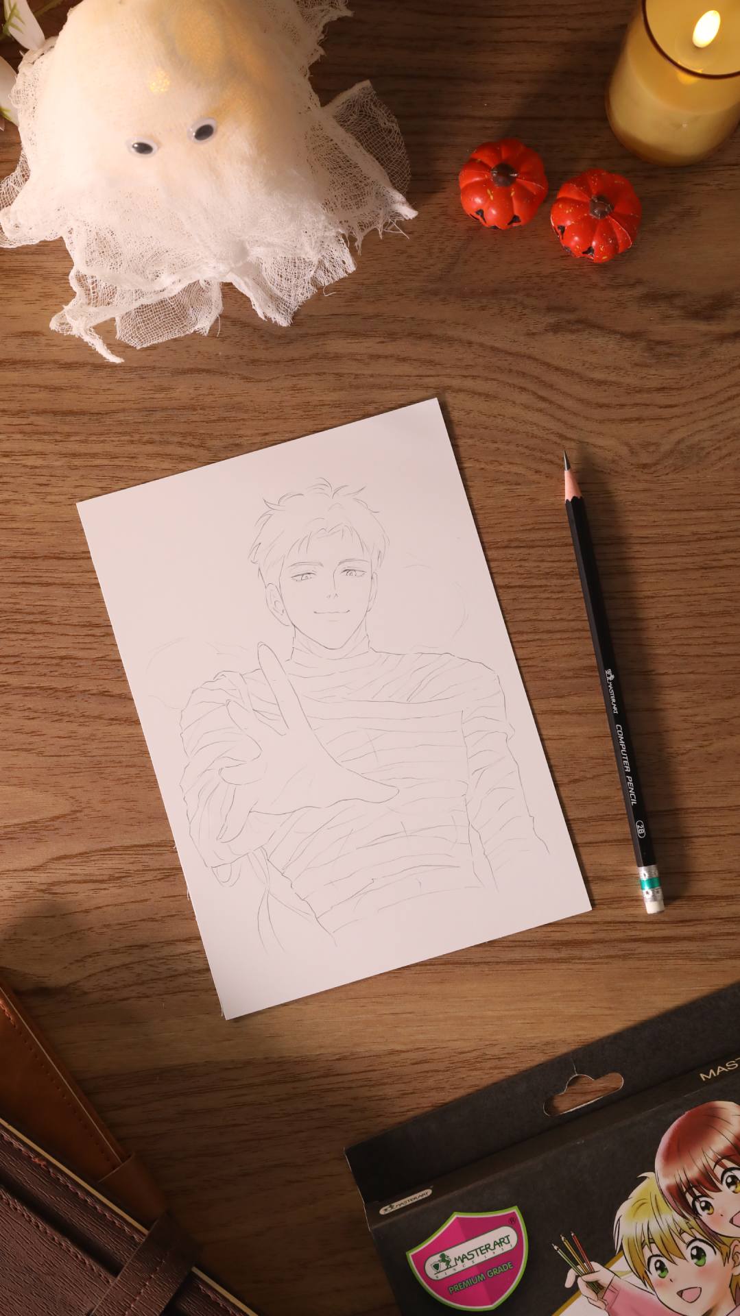 ขั้นตอนการวาด 3 ผีหล่อ ฮาโลวีน การ์กอยล์